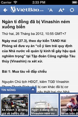 Bao Viet Nam 2 for iOS