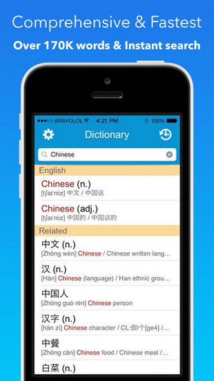 Chinese English Dictionary for iOS