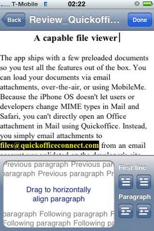 Quickoffice Connect Mobile Suite for iPhone