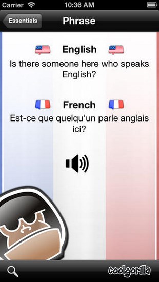 Talking French Phrasebook For iOS