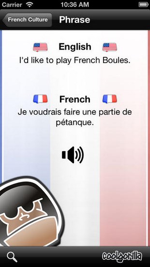Talking French Phrasebook For iOS