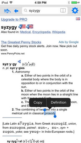 The Free Dictionary for iOS