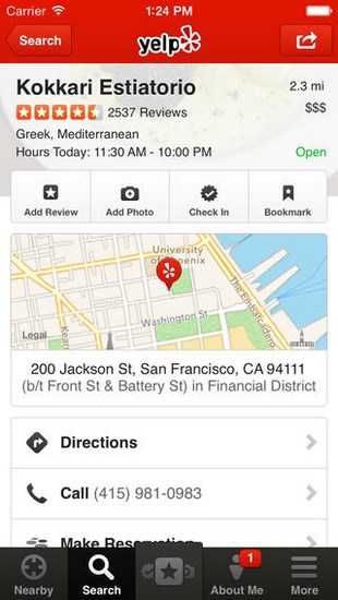 Yelp for iOS