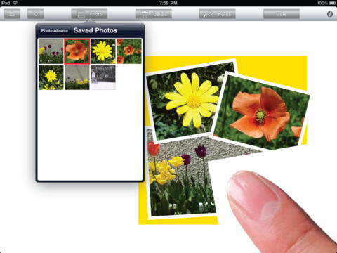 Photo Layout Finger Design for iPad