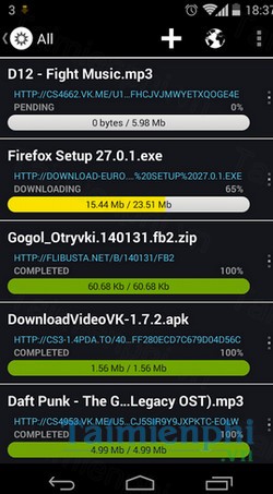download loader droid download manager cho android