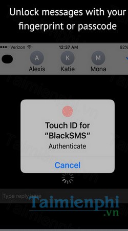 download black sms cho iphone