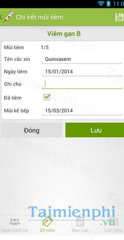 download so tiem chung cho android
