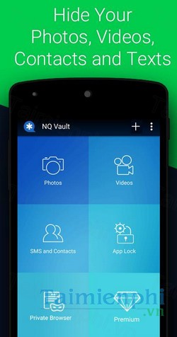 download vault hide sms pics videos cho android
