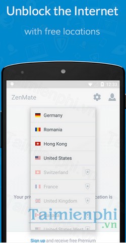 download zenmate cho android