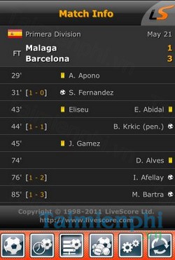 download live score cho android