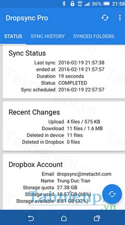 download dropsync cho android