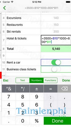 download notesxls tiny spreadsheet cho iphone