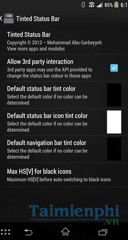 download tinted status bar cho android
