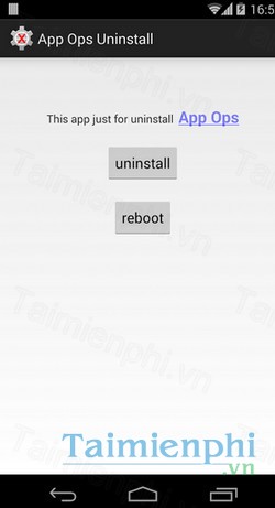 download app ops uninstall cho android