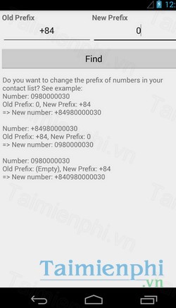 download edit prefix number cho android