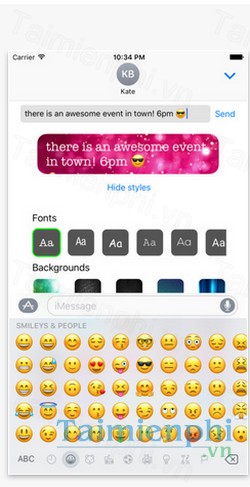 download custom message styles cho iphone