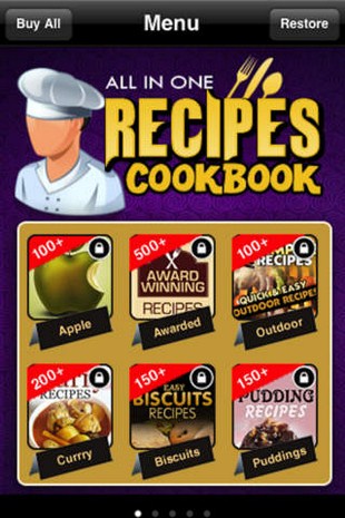 All in One Recipes Cookbook for iOS