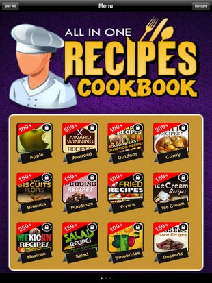 All in One Recipes Cookbook for iOS