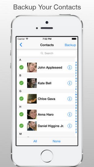 Backup Contacts for iOS