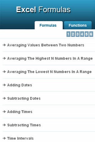 Excel Formulas for iOS