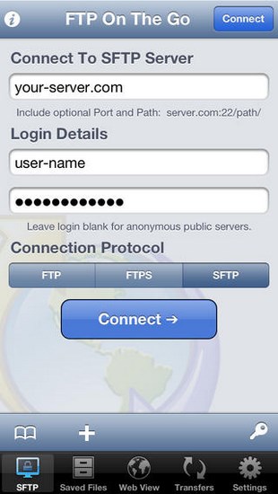 FTP On The Go for iPhone
