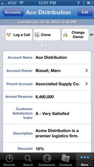 Salesforce Mobile for iPhone