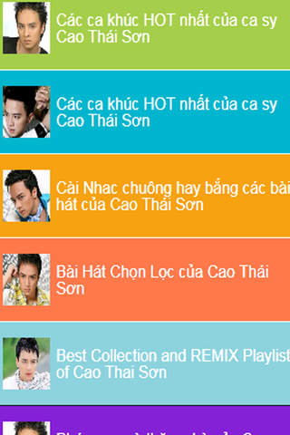 Ca sĩ Cao Thái Sơn nhạc và hình for iOS