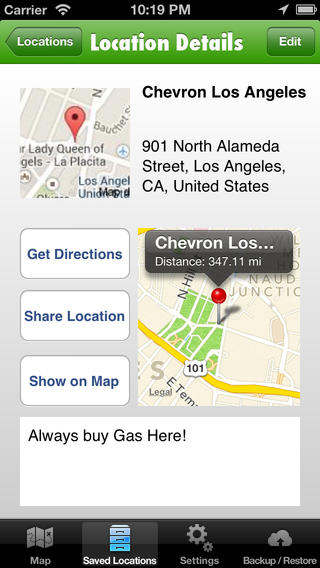 Location Manager Lite for iOS