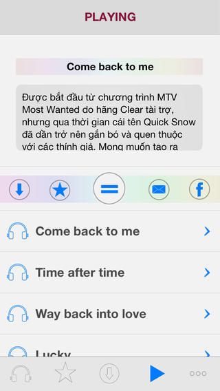 QNS Quick và Snow show for iOS